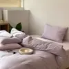 2026 Novo Modelo Conjunto de Quatro Peças 100% Algodão Estilo Nórdico Combinável Temporada Estudantil Conjunto de Lençol de Cama e Lençol com Elástico de Três Peças para Dormitório