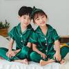 Pijamas de Verano para Niños al por Mayor Finos de Seda Artificial Pantalones Cortos Ropa Infantil Niños y Niñas Pantalones Cortos Ropa de Casa