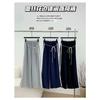 Calça Casual Aconchegante com Renda na Barra, Forrada em Lã, Espessa, Feminina, Estilo Coreano, Nova para o Inverno 2024, Solta, Cintura Alta, Perna Larga
