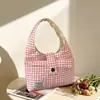 Bolso de axila a cuadros muy elegante para mujer, nuevo modelo 2026, bolso de un solo hombro, bolso de mano a cuadros, bolso de axila de moda para el día a día