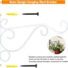 Cesta de Flores de Ferro Moderna Estilo Europeu para Parede Decoração de Parede Cesta Suspensa Suporte de Flores Suporte de Flores Metálico Suspenseiro Gancho de Acrílico