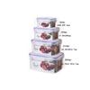 Caja rectangular sellada de grado alimenticio para conservar la frescura, especial para refrigerador, congelador, microondas, lonchera, caja de almacenamiento, venta al por mayor