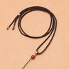 Ágata roja cuentas redondas delgada hecha a mano cadena clavicular cordón jade ágata cristal ámbar joyería cuerda al por mayor