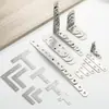 Soporte de Ángulo de Acero Inoxidable de 90 Grados Recto Fijador Triángulo Engrosado Hierro Forma de L t Conector para Muebles Gabinete Soporte de Ángulo para Partición