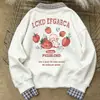Sudadera de Retazos Falsa de Dos Piezas Estilo Coreano Ins para Mujer, Invierno Holgada Casual Juvenil Cuello Polo Moda Top