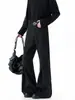 Pantalones de hombre plisados y fluidos estilo Old Money, Pantalones largos limpios y ligeramente acampanados de alta costura para otoño, Pantalones casuales versátiles retro