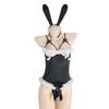 Lencería sexy Ruoruo, mono de conejito abierto con hebilla oculta y tirantes sin espalda, traje de uniforme navideño 2415
