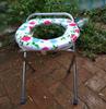 Silla de Inodoro Plegable para Ancianos Acero Inoxidable Inodoro de Fosa para Mujeres Embarazadas Silla de Inodoro Reforzada Taburete de Inodoro Móvil para el Hogar