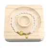 Nuevo brazalete de loto de bendición de ágata blanca imitación diseño de nicho femenino moda brazalete versátil para regalo de amigos joyería