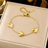 Pulsera de joyería de moda dorada ins para combinar con todo, pulsera de acero de titanio simple de lujo ligero, trébol de cuatro hojas para mujer, transfronteriza