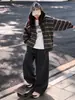 Novo conjunto de moletom com capuz listrado e calça pantalona para outono e inverno para meninas, estilo coreano, solto e casual, moderno