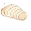 7 Tamanhos de Bases de Cesta Oval Tecida, Lascas de Madeira Sólida, Artesanato DIY, Bolsas de Tecido de Madeira, Madeira de Tília