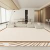 Alfombra de terciopelo impermeable Maillard para sala de estar, mesa de centro de lujo ligera y avanzada, alfombra de piso simple francesa para dormitorio
