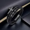 Procesamiento y Personalización del Popular Pulsera de Acero Inoxidable con Cruz de Cuero Pulsera Trenzada de Cuero Pulsera para Hombres de Amazon
