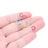 Anéis Abertos de Alumínio Coloridos Anéis de Conexão Anéis Simples Acessórios para Joias DIY Pulseira Colar Materiais para Anéis de Conexão Artesanais