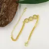 Distrito Lu Suministro Transfronterizo Moda Europea y Americana Cobre Microincrustaciones Circonita Joyería Nuevo Chapado en Oro Real Pulsera de Estrella de Cinco Puntas para Mujer