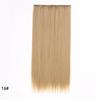 Extensiones de Cabello Liso Largo para Mujer, Estilo Europeo y Americano, Fibra Sintética, Extensiones de Cabello de Una Pieza con Clip de Cinco Secciones