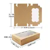 Envases para hornear Papel Kraft Blanco Ventana Abierta Pastel Galletas Caja Pequeña Vaso de Papel Muffin Tarta de Huevo Caja