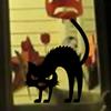 [aw9599] novos adesivos de parede venda quente versão ABC adesivos de parede de terror de gato de Halloween sala de estar quarto papel decorativo