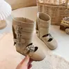Botas Altas Retro para Niñas 2026 Otoño/Invierno Nuevas Botas con Hebillas Apiladas Estilo Punk para Niños Medianos y Grandes Botas de Jinete Versátiles