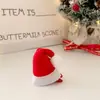 Pasador de Sombrero de Navidad Rojo Pequeño Lateral Estéreo Curvo Pasador de Sombrero Lindo Regalo de Vestido de Navidad Accesorios para el Cabello