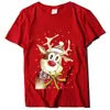 Otoño Nuevo Amazon Ropa de Navidad para mujer Camiseta casual de cuello redondo con estampado de alce de Navidad Otoño para mujer