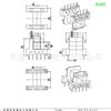 Esqueleto Horizontal Ef20 5 + 5 Pines Esqueleto de Transformador Ef20