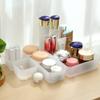 Caja de almacenamiento de plástico esmerilado, transparente, para cosméticos, lápiz labial, mascarillas, organizador de productos para el cuidado de la piel