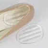 Almohadilla para talón autoadhesiva de silicona suave transparente invisible para zapatos de tacón alto zapatos de cuero almohadilla de media talla femenina patrón de ola masaje talón trasero pegatinas