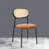 Mesa de Comedor de Tablero de Roca Diseñador de Hogar Estilo Nórdico Crema Mesa de Comedor y Sillas de Madera Maciza Estilo ins Ovalada Oficina Negociación