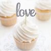Inserto para pastel de amor con brillo multicolor, decoración para fiesta de boda del Día de San Valentín