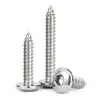 Tornillos Autorroscantes Jinchao de Acero Inoxidable 304 de Cabeza Plana Hexagonal Grande, Tornillos para Madera de Cabeza de Champiñón Grande Redonda M3M4M5M6