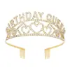Faixa de Cabeça Rainha do Aniversário Estilosa Europeia e Americana Coroa de Aniversário Coração de Rainha Acessórios de Cabelo para Festa de Aniversário