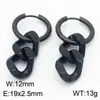 Pendientes de Acero Inoxidable 304 Cadena Cubana con Borlas Joyería Chapado en Oro de 18K Clip para Oreja Pendientes Unisex