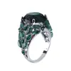 Moda europea y americana joyería nueva deseo Amazon AliExpress ebay popular anillo de piedra preciosa de cristal ojo de caballo venta al por mayor