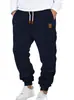 Pantalones deportivos casuales para hombre transfronterizos con cordón, nuevo estilo europeo y americano de Amazon, pantalones largos holgados de color liso, pantalones apilados con puños para primavera y otoño