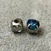 6mm Satélite Colorido Laser K9 Vidro Garra Pequena Redondo Proteína Cristal Iridescente Costurado à Mão Strass para Decoração de Roupas DIY