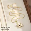 Conjunto de Colar e Brincos de Pérola com Concha de Borboleta Vintage, Joias de Cobre Banhado a Ouro 18K de Luxo Leve de Alta Qualidade para Mulheres Venda por Atacado