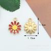 Accesorios de bricolaje Serie Roja Material de aleación Flor clásica Ins Pendientes Pulsera Llavero Colgante