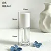 Tubo vacío de brillo de labios transparente con cabezal de cepillo grande, botella redonda rellenable, tubo de llenado para labial líquido, recipiente de maquillaje portátil