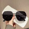 Gafas de Sol Azules Transparentes para Hombre y Mujer, Venta al por Mayor y Menor, Gafas de Sol Poligonales de Metal para Conducir, Gafas para Viajes en la Costa