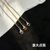 Cadena de Cuentas Doble Destello Artesanía Italiana Collar Delgado Ajustable Simple de Gama Alta Versátil Cadena para Clavícula Cadena de Cuello Venta al por Mayor de Fábrica