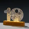 Regalos Empresariales, Regalos de Aniversario Corporativo, Premios para Empleados Destacados, Luces Nocturnas, Adornos de Portaplumas Acrílico para Oficina