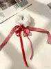Scrunchie Fofo com Laço DIY Fresco e Simples Acessórios para Prender o Cabelo Estilo Universitário Venda por Atacado em Estoque