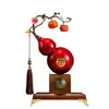 Adorno de Esmalte de Alta Gama de Color Caqui y Calabaza con Base Alta, Nueva Decoración de Sala de Estar Estilo Chino, Regalo de Inauguración