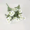 21 margaritas pequeñas, flores artificiales, flores silvestres, estilo pastoral, decoración para hogar, hotel, salón de ocio, flores falsas, accesorios de fotografía