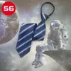 Gravata de Zíper em Sarja Grossa para Homens, Estilo Executivo, Não Precisa Amarrar, Roupa Formal, Preto, Azul Marinho, Vinho, Cinza Escuro, Amarrada à Mão