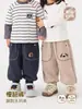 Pantalones de chándal para niños, pantalones nuevos para niños de primavera y otoño, pantalones para bebé, pantalones largos de dibujos animados para uso en exteriores, ropa cálida para niños