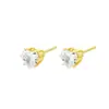 Pendientes japoneses y coreanos Mori de un solo diamante de circón con forma de corazón, pendientes simples, dulces, frescos, diseño de nicho para mujer, joyería para orejas