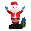 Modelo de Papá Noel Inflable Transfronterizo, Decoración Inflable de Regalo de Papá Noel, Inflable Navideño para Jardín Exterior